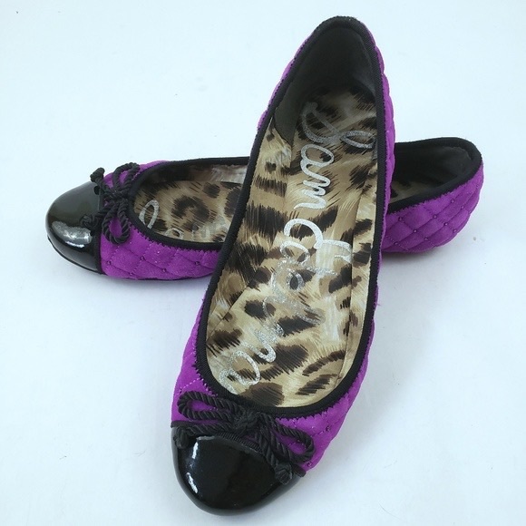 Calypso Sam Edelman Purple Quilted Flats - Picture 2 of 12